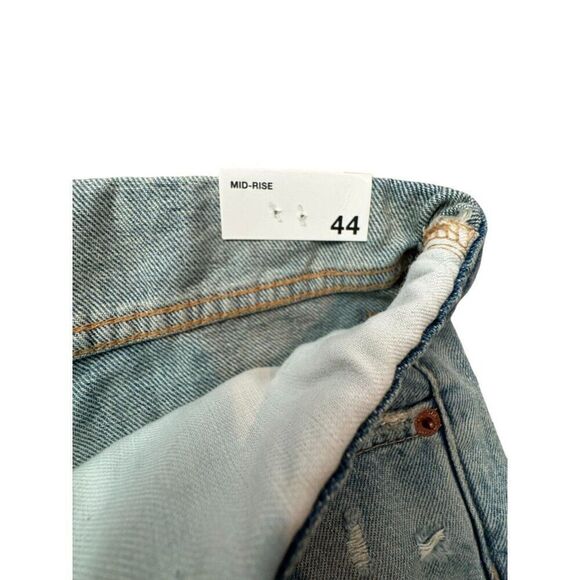 Zara Womens Cut Off Jean Shorts US 12 EU 44 Blue Denim Frayed 9794/004 NWOT - Picture 4 of 8